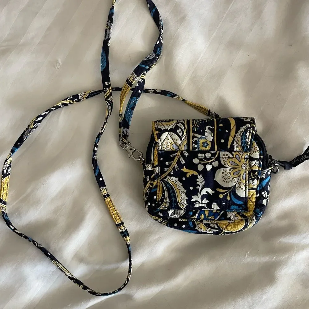 Vera Bradley ”Saddlebag” new style Ellie Blue Purse CrossBody Bag blue w…
